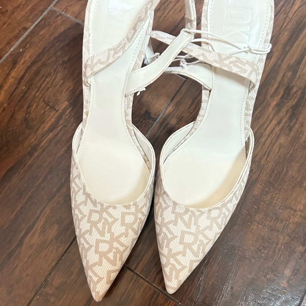 DKNY Beige Patterned Heels